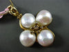 ESTATE LARGE .12CT DIAMOND & AAA SOUTH SEA PEARL 14KT YELLOW GOLD FLOWER PENDANT