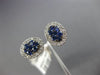 ESTATE .81CT DIAMOND & AAA SAPPHIRE 14KT WHITE GOLD 3D DOUBLE OVAL CLUSTER RING
