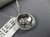 ESTATE .52CT DIAMOND 18K WHITE GOLD 3D SOLITAIRE CIRCLE OF LIFE FLOATING PENDANT