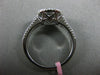 ESTATE WIDE .85CT DIAMOND 18KT WHITE GOLD CLUSTER FILIGREE HALO FLOWER LOVE RING