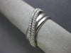ESTATE WIDE .54CT DIAMOND 14KT WHITE GOLD 3D MULTI ROW CRISS CROSS INFINITY RING
