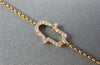 ESTATE .08CT PINK ROUND DIAMOND 18KT ROSE GOLD 3D CLASSIC HAMSA LUCKY BRACELET