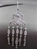 ESTATE LARGE 1.50CT DIAMOND 14KT WHITE GOLD CHANDELIER FILIGREE HANGING EARRINGS