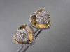 ESTATE 15.37CTW DIAMOND & YELLOW TOPAZ 14K WHITE GOLD FLOWER CLIP EARRINGS !!!
