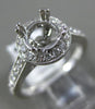 ESTATE .44CT DIAMOND 14KT WHITE GOLD 3D CLASSIC HALO SEMI MOUNT ENGAGEMENT RING