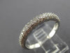ESTATE .90CT DIAMOND 14KT WHITE GOLD CLASSIC 3 ROW PAVE ANNIVERSARY RING #21788