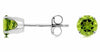 ESTATE 1.0CT AAA PERIDOT 14KT WHITE GOLD 3D ROUND CLASSIC STUD EARRINGS