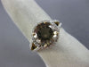 ESTATE 3.51CT DIAMOND & AAA SMOKY TOPAZ 14KT YELLOW GOLD HALO ENGAGEMENT RING
