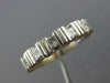ESTATE .72CT DIAMOND 14KT WHITE GOLD 3D CHANNEL PRINCESS ANNIVERSARY RING #1796