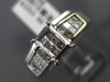 ESTATE .65CT DIAMOND 14KT WHITE GOLD 3D INVISIBLE PRINCESS ENGAGEMENT RING SET