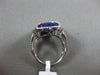 ESTATE 14.82CT DIAMOND & EXTRA FACET SAPPHIRE 18KT WHITE GOLD 3D CIRCULAR RING