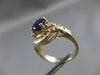 ESTATE 1.35CT DIAMOND & AAA SAPPHIRE 14KT YELLOW GOLD ENGAGEMENT RING #9792