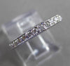 ANTIQUE .50CT DIAMOND 14KT WHITE GOLD FILIGREE ETERNITY ANNIVERSARY RING #23867