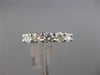 ESTATE .82CT DIAMOND 14KT WHITE GOLD 3D CLASSIC 5 STONE WEDDING ANNIVERSARY RING