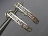 ESTATE 1.10CT DIAMOND 14K WHITE GOLD CLASSIC CHANNEL HUGGIE HOOP EARRINGS #20387