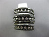 ESTATE 2.40CT DIAMOND 14KT WHITE & BLACK GOLD MULTI ROW CRISS CROSS ETOILE RING