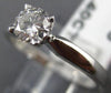 ESTATE .40CT DIAMOND 14KT WHITE GOLD 3D ROUND SOLITAIRE ENGAGEMENT RING #22332