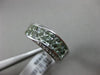 ESTATE 2.72CT DIAMOND & GREEN AMETHYST 14KT WHITE GOLD CRISS CROSS RAINBOW RING