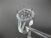 ESTATE EXTRA LARGE 1.45CT DIAMOND 14K WHITE GOLD 3D SEMI MOUNT ENGAGEMENT RING