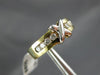 ESTATE .35CT DIAMOND 14KT WHITE & YELLOW GOLD 3D "X" DESIGN COCKTAIL RING #5180