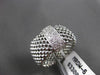 ESTATE WIDE .35CT DIAMOND 14KT WHITE GOLD PAVE FLEXIBLE WOVEN MESH RING F/G VS