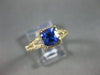 ESTATE 1.55CT DIAMOND & AAA TANZANITE 14KT WHITE GOLD 3D HALO ENGAGEMENT RING