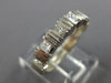 ESTATE .72CT DIAMOND 14KT WHITE GOLD 3D CHANNEL PRINCESS ANNIVERSARY RING #1796
