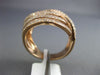 EFFY LARGE 2.0CT ROUND DIAMOND 14KT ROSE GOLD 3D MULTI ROW INFINITY LOVE RING