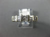 ESTATE .42CT ROUND & BAGUETTE DIAMOND 14K WHITE GOLD 3D FLORAL FUN RING #19238