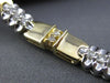 ESTATE WIDE 1.16CT DIAMOND 14KT WHITE & YELLOW GOLD FLOWER LINK TENNIS BRACELET