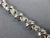 ANTIQUE 1.15CT ROUND CUT DIAMOND 14K WHITE GOLD CLASSIC CROSSOVER BRACELET #3150
