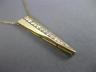 ESTATE LARGE & LONG .50CT DIAMOND 14KT YELLOW GOLD 3D JOURNEY V SHAPE NECKLACE