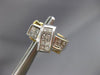 ESTATE 1.16CT DIAMOND 14K TWO TONE GOLD CLASSIC PRINCESS CLIP ON EARRINGS #18198