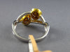 ESTATE .94CT WHITE & FANCY YELLOW DIAMOND 14KT 2 TONE GOLD ROUND OVAL LOVE RING