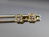 ESTATE .28CT PRINCESS CUT DIAMOND 14KT YELLOW GOLD CLASSIC STUD EARRINGS #14267