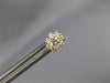 ESTATE .43CT DIAMOND 18KT YELLOW GOLD 3D CLASSIC CLUSTER FLOWER STUD EARRINGS