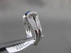 ESTATE LARGE 3.11CT DIAMOND & SAPPHIRE PLATINUM SEMI BEZEL 3D ENGAGEMENT RING