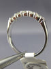 ESTATE .50CT DIAMOND 18KT WHITE GOLD 3D CLASSIC 5 STONE WEDDING ANNIVERSARY RING