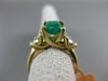 ESTATE 2.33CT DIAMOND & AAA EMERALD 14KT TWO TONE GOLD 3D LUCIDA ENGAGEMENT RING