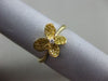 ESTATE .19CT WHITE & FANCY YELLOW DIAMOND 18KT 2 TONE GOLD 3D BUTTERFLY FUN RING