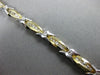 ESTATE WIDE 2.61CT DIAMOND 14K WHITE & YELLOW GOLD ETOILE X LOVE TENNIS BRACELET