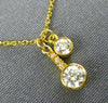 ESTATE .24CT DIAMOND 18KT YELLOW GOLD 3D CLASSIC BEZEL ETOILE FLOATING PENDANT