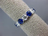 ESTATE 3.85CT DIAMOND & AAA SAPPHIRE 14KT WHITE GOLD 3D ANNIVERSARY RING #26028