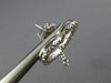 ESTATE 1.44CT DIAMOND 14KT WHITE GOLD 3D OPEN HEART LOVE HANGING EARRINGS #18173