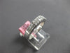 ESTATE .62CT DIAMOND 18KT WHITE GOLD 3D ROUND & PRINCESS 2 ROW ANNIVERSARY RING