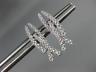 ESTATE .31CT ROUND DIAMOND 18KT WHITE GOLD CLASSIC CRISS CROSS HANGING EARRINGS