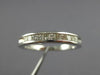 ESTATE .25CT DIAMOND 14K WHITE GOLD 3D CLASSIC PRINCESS CHANNEL ANNIVERSARY RING