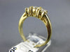 ESTATE .71CT ROUND CUT DIAMOND 14KT YELLOW GOLD 3 STONE ANNIVERSARY RING #5068
