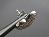 ESTATE 1.70CT DIAMOND 14KT WHITE GOLD 3D PAVE HEART SHAPE LOVE EARRINGS #21492