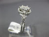 ESTATE WIDE 1CT DIAMOND 14KT WHITE GOLD 3D CLUSTER SQUARE HALO ENGAGEMENT RING